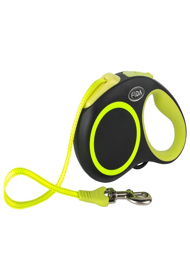 Fida Retractable Dog Leash, Reflective 16ft Heavy Duty Pet Walking Leash for Small/Medium Dog up to 26 lbs, Tangle Free. One-Hand Brake (Small, Neon Yellow) - Image 1